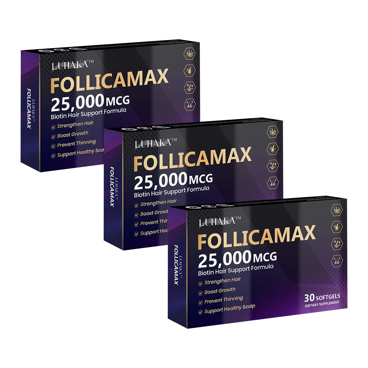 Luhaka™ FollicaMax 25,000 MCG Haargroei Ondersteuning ⚙️4