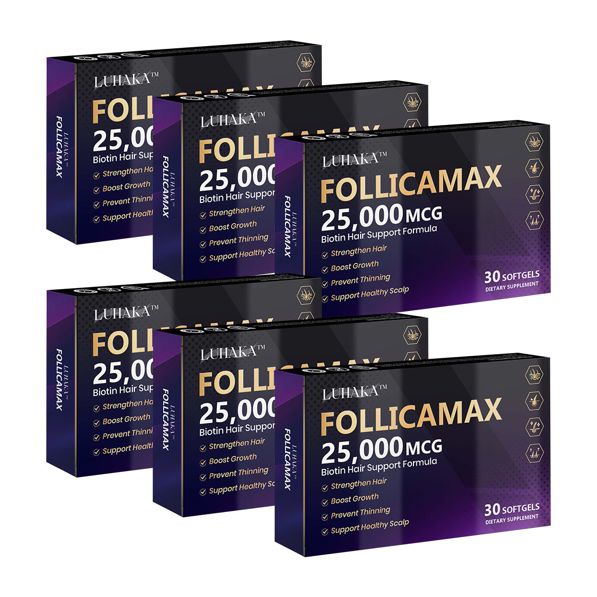 Luhaka™ FollicaMax 25,000 MCG Haargroei Ondersteuning ⚙️4