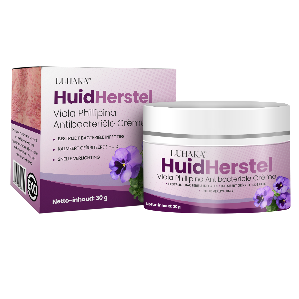 Luhaka™ HuidHerstel Viola Phillipina  Antibacteriële Crème 🪻2