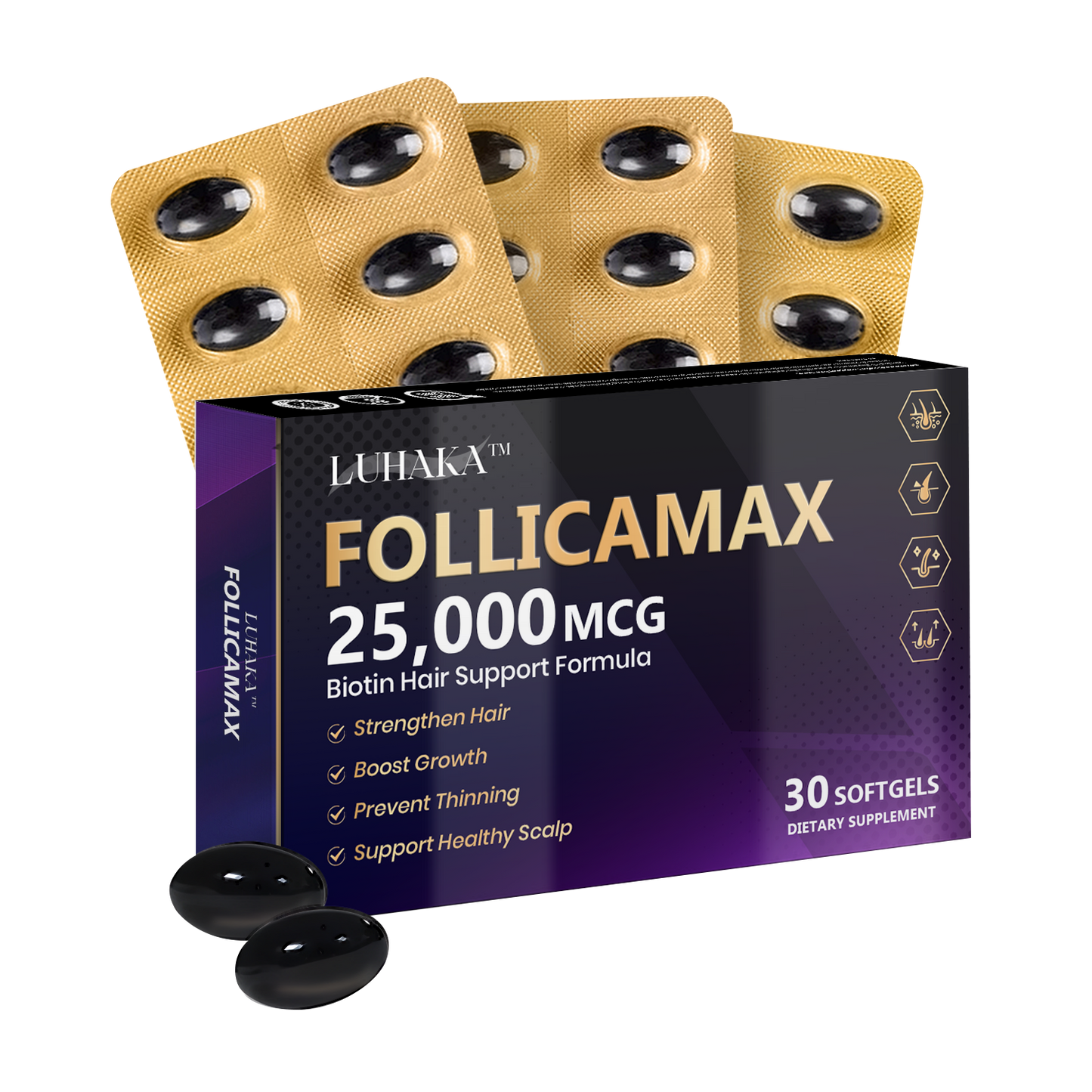 Luhaka™ FollicaMax 25,000 MCG Haargroei Ondersteuning ⚙️4